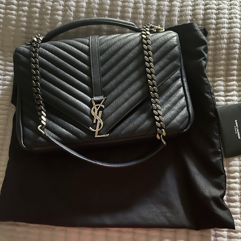 Yves Saint Laurent College Large Shoulder Bag